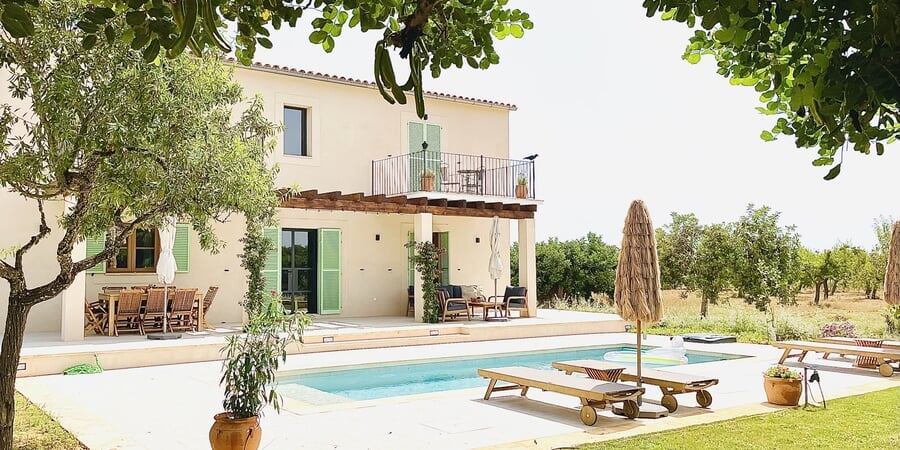 Stilfull finca med pool i Biniali